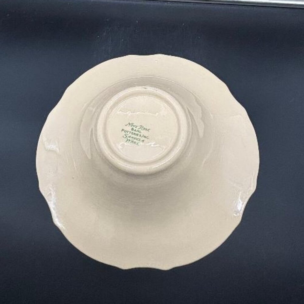 Vintage 1940 Bahl Potteries Nove Rose Sandela Ware Line Centerpiece Bowl 10" - Picture 8 of 10